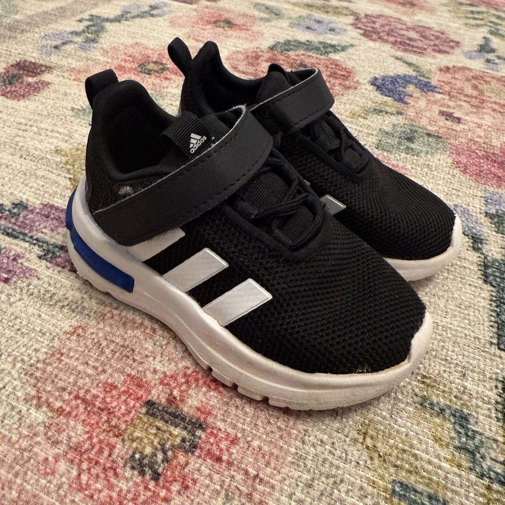 Adidas Toddler Black and White Sneakers